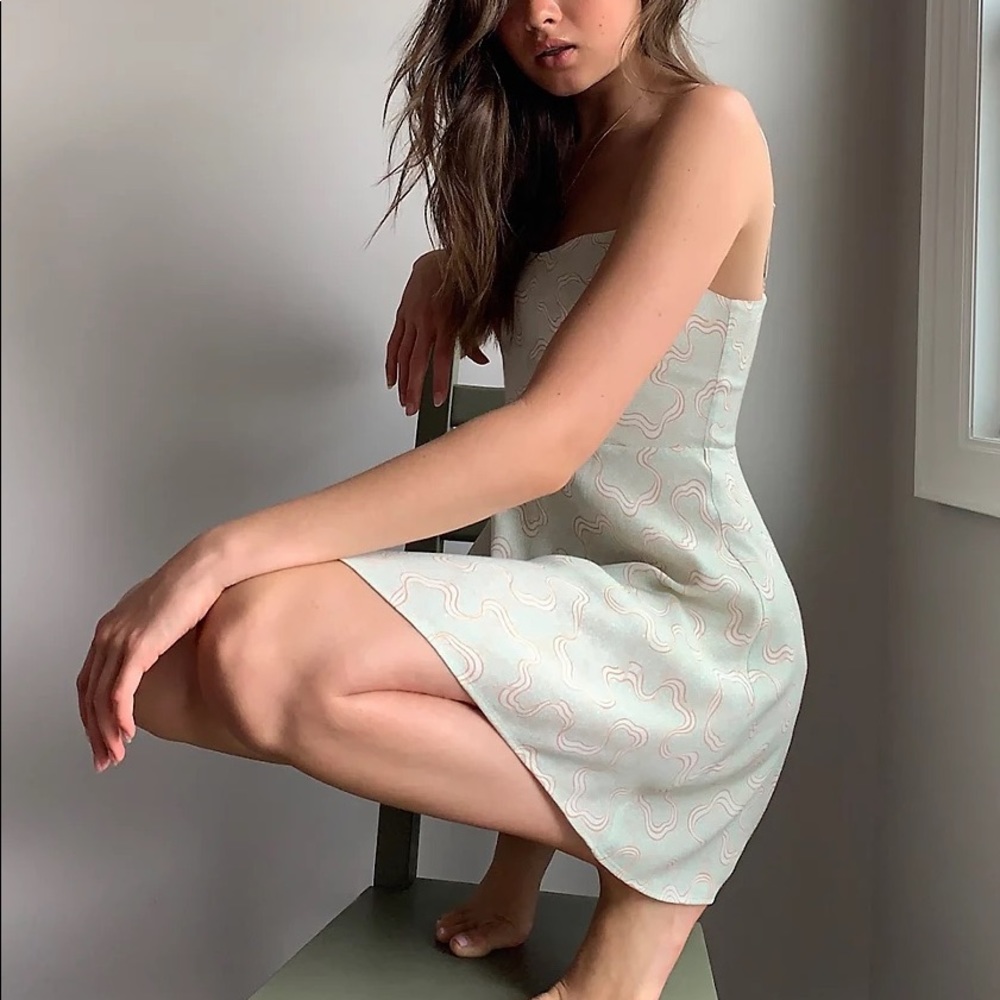 Aritzia Flirt Mini Dress in Sage Green size 0